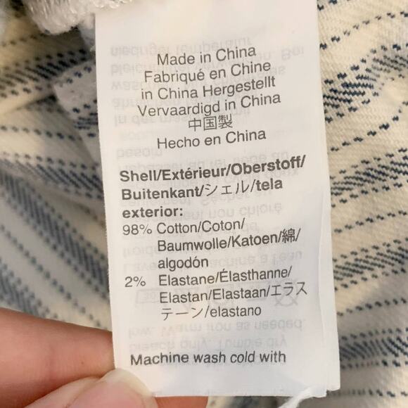 Madewell 26 Emmett Wide Leg Crop Pants Stripe Button Front Edition - Picture 5 of 9